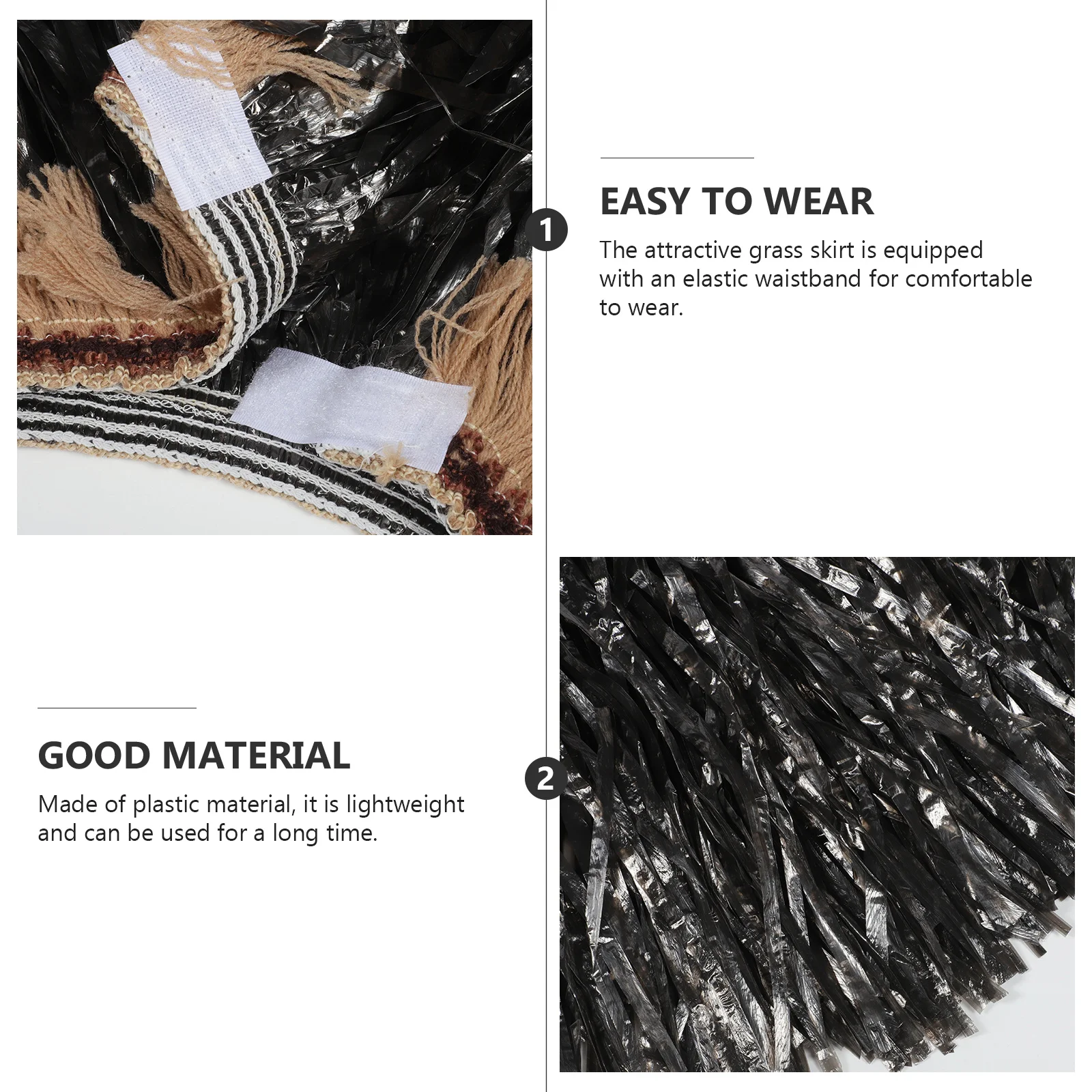 

5Pcs Hawaiian Grass Skirt Set Elastic Waistband Includes Arm Bands Leg Bands Tropical Luaus Party Accessory Hawaii Grass Skirt