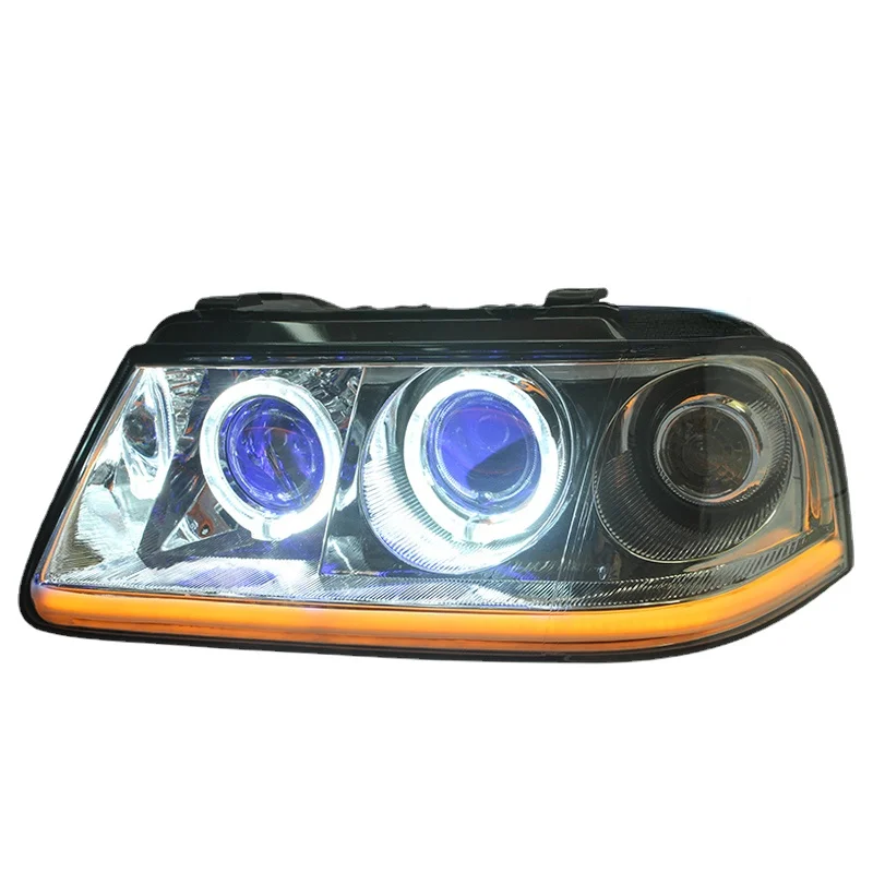 For Volkswagen Santana 3000 headlight assembly Modified LED lens lamp daytime running lights turn signal Xenon headlights