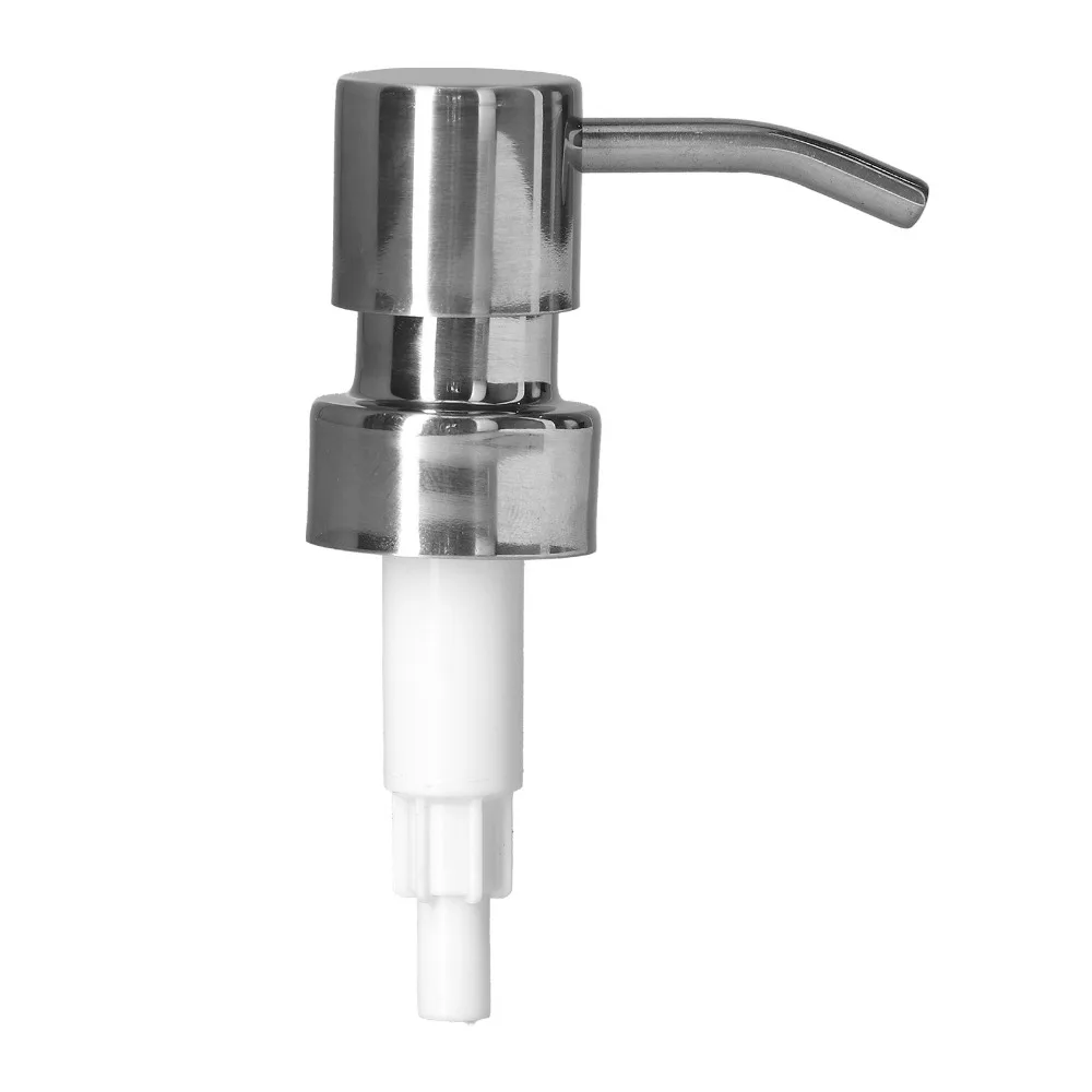 304 Stainless Steel Soap Dispenser Pump Head Silver 25mm Bottle Neck Lotion Dispenser Pump Rotatable Rust Proof