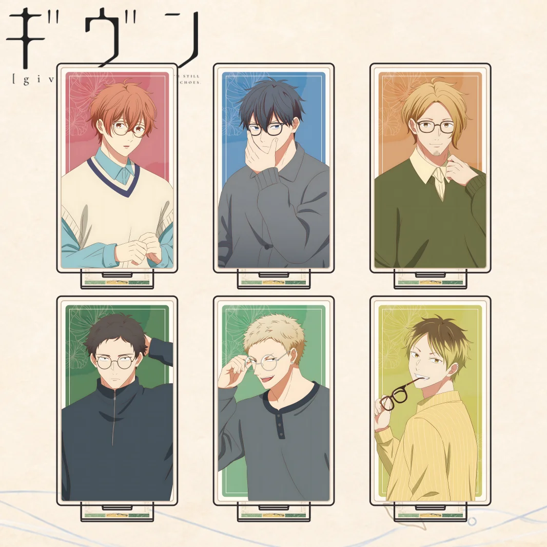 New Anime Given Exhibition Acrylic Stand Keychain Mafuyu Ritsuka Haruki Akihiko Rectangle Portrait Figure Table Decor