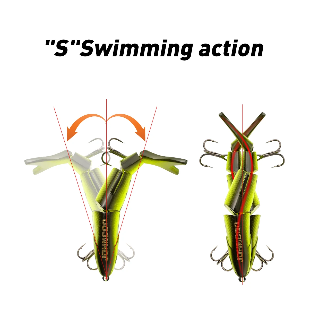 Sinking Minnow articulado – Señuelo swimbait duro para lubina y lucio - imagen 3