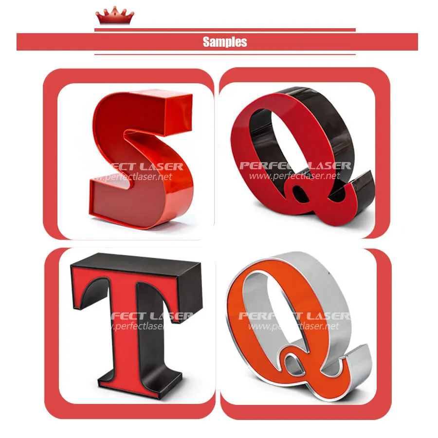 Perfect Laser nuovo tipo piegatura Hine Cut Slot profilo in alluminio flangia parole pubblicitarie