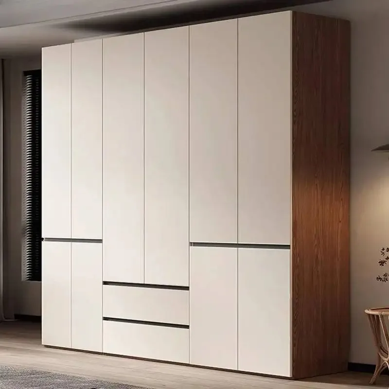 

White Elements Modern Wardrobes 3 Doors Drawers Space Saving Adult Wardrobe Closet Bedroom Organizer Armario Resina Furniture
