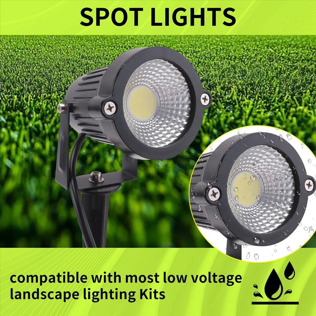 [Promotions]4 Packs Garden Spot Lights Outdoor Landscape LED Lamp Pathway Yard Waterproof