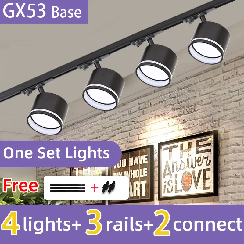 

GX53 Track Light Led Ceiling Spot Lamp for Living Room Shope Decration Bedroom Spotlight Kitchen Led Celing Lighting Rail