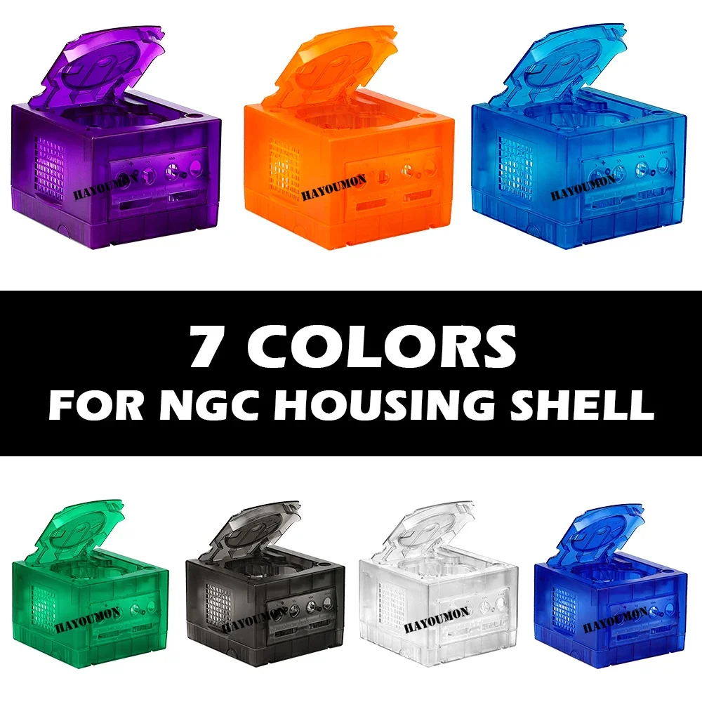 

7 COLOR Transparent Box Replacement Case For Gamecube Housing Shell Case For NGC Retro Video Game Console DOL-101/DOL-001 Access