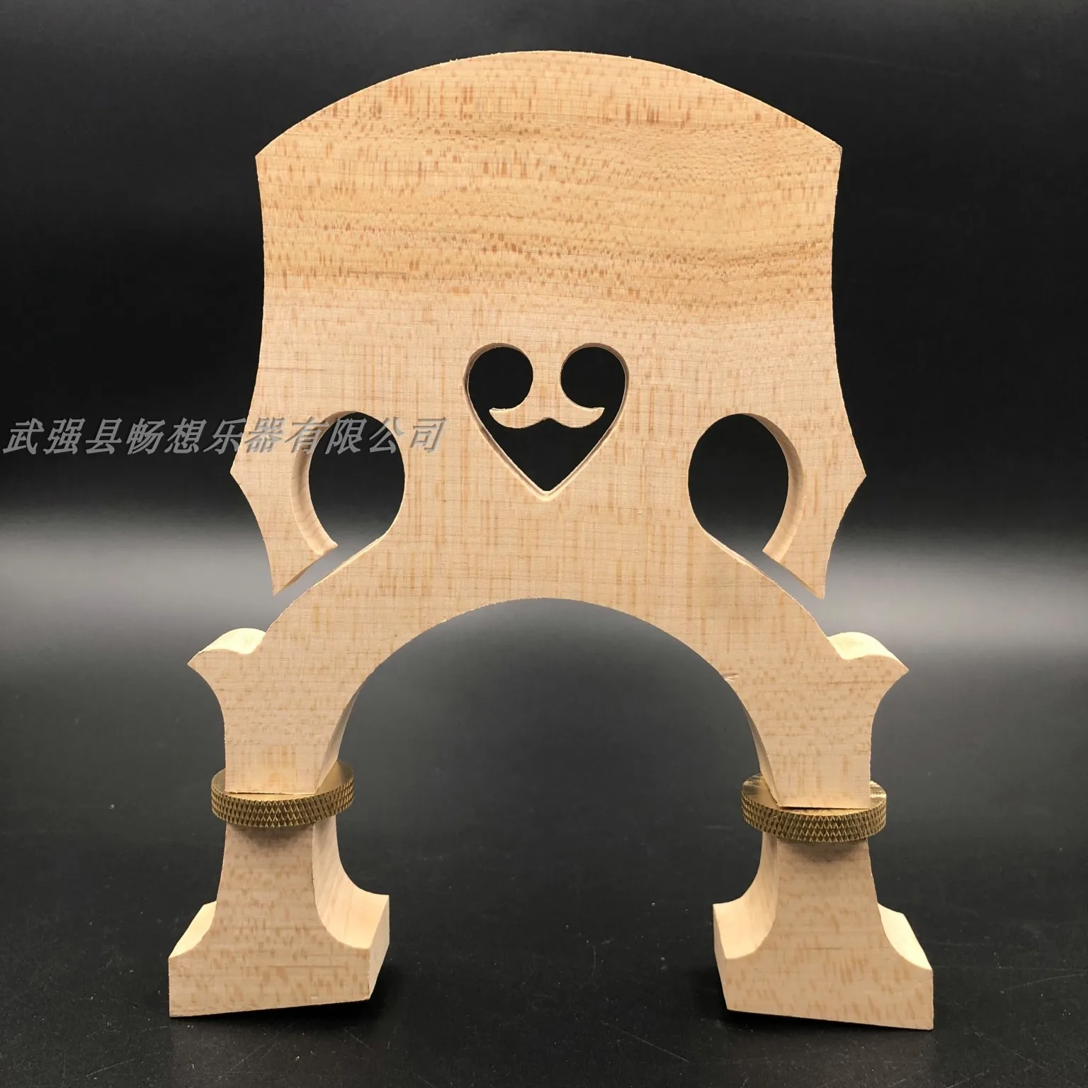 Maple wood 1/8-3/4 Upright Bass Baroque style Adjustable Height Double Bass Bridge Brass adjusters