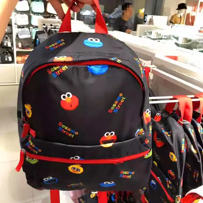 Sesame Street Japanese fashion brand cartoon cute mini backpack travel daily versatile fashion printed backpack holiday gift