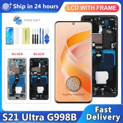 AMOLED for Samsung Galaxy S21 Ultra 5G G998B G998B/DS Lcd Display Digital Touch Screen For S21Ultra Display