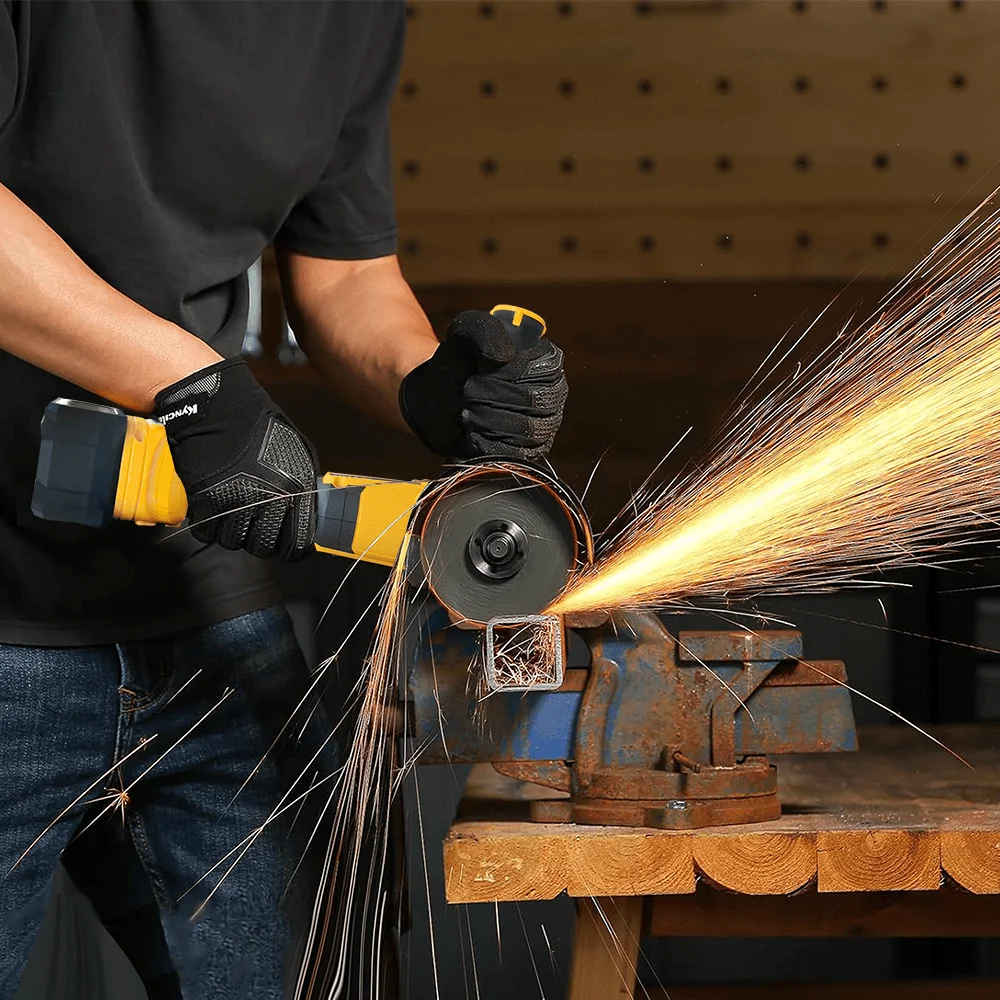 Amoladora angular sin escobillas M14 de 125mm, máquina de corte recargable, pantalla Digital de velocidad ajustable, compatible con batería Makita de 18v