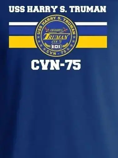 

USS Harry S. Truman (CVN-75) Aircraft Carrier Crest T-Shirt 100% Cotton O-Neck Short Sleeve Casual Mens T-shirt Size S-3XL