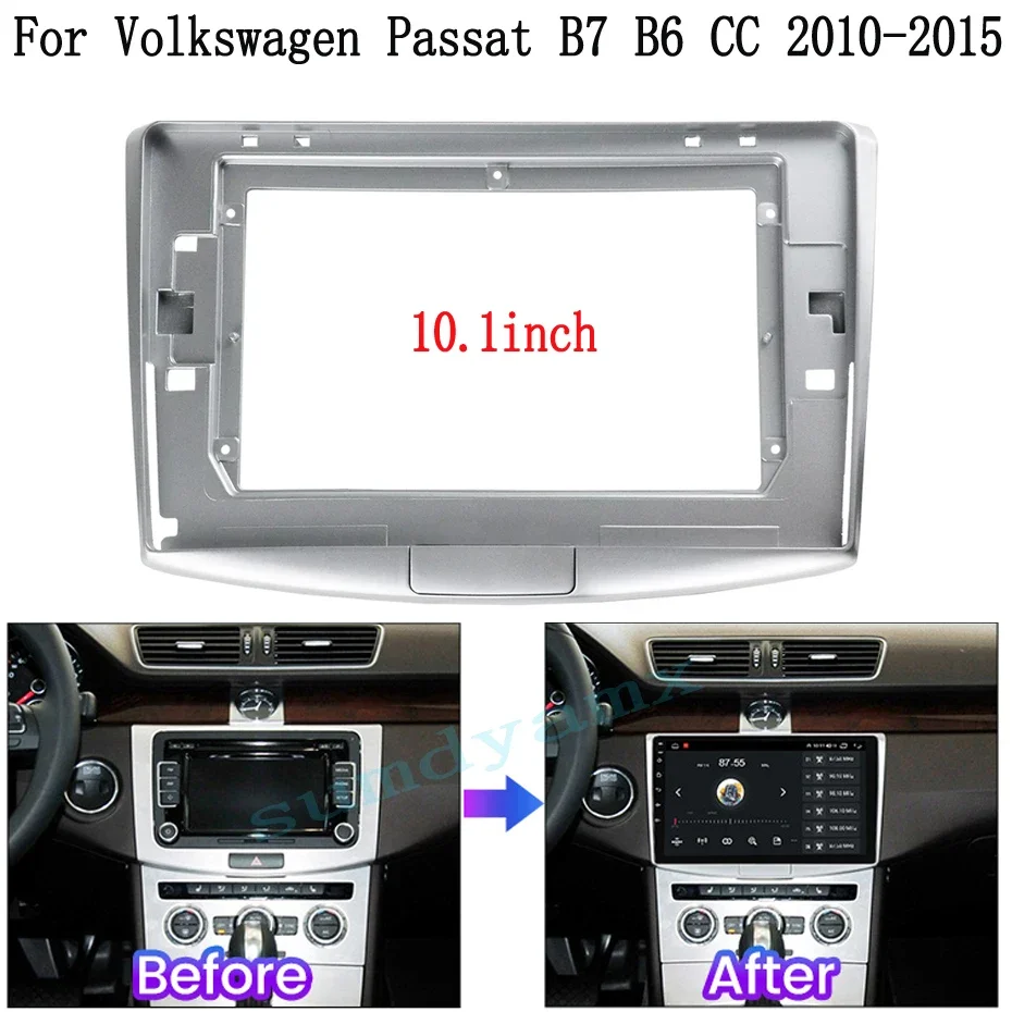 10.1inch Car radio Frame for Volkswagen magotan Passat 7 B7 NMS 2011 - 2015 Car Fascia Radio Panel Fitting Kit Install Bezel