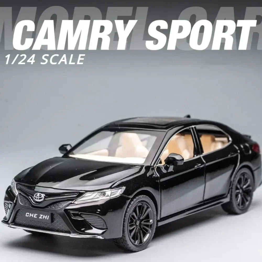 1:24 Toyota Camry & Camry Taxi Alloy Car Model Toys Metal Diecast High Simulation Vehicle Model Sound Light Toy For Boys Gifts