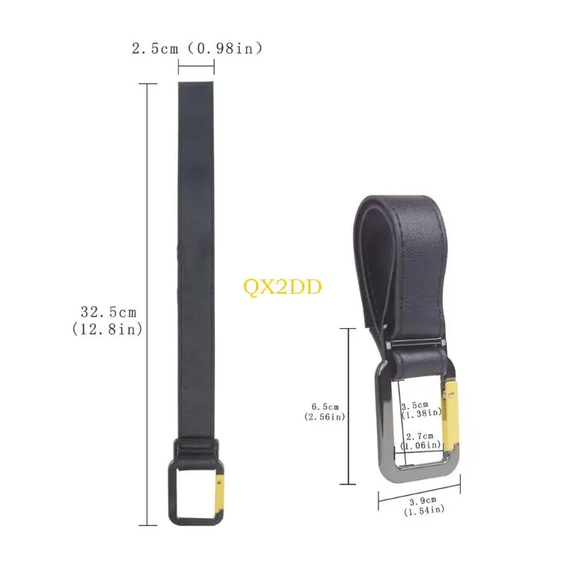 QX2D Multipurpose Baby Strollers Accessory PU Leather Hook For Bags Groceries Bikes Car Carriages