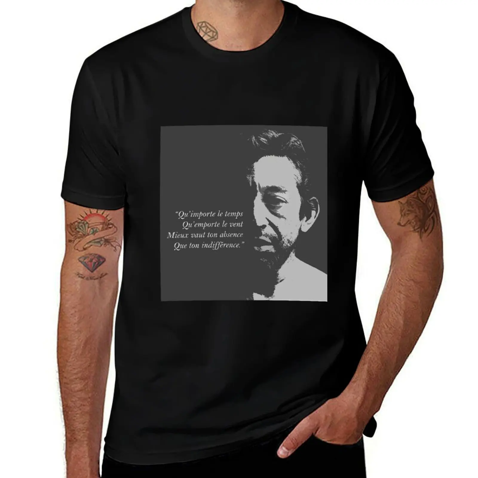 Serge Gainsbourg T-Shirt Soft Casual Short Sleeve Cotton Tee