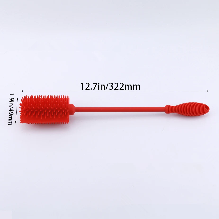 33cm Silicone Brush for Glass Water Smoking Pipe Hookah Shisha Kit Kitchen Supplies Pot Kettle Water Bottle Cleanning Brusher