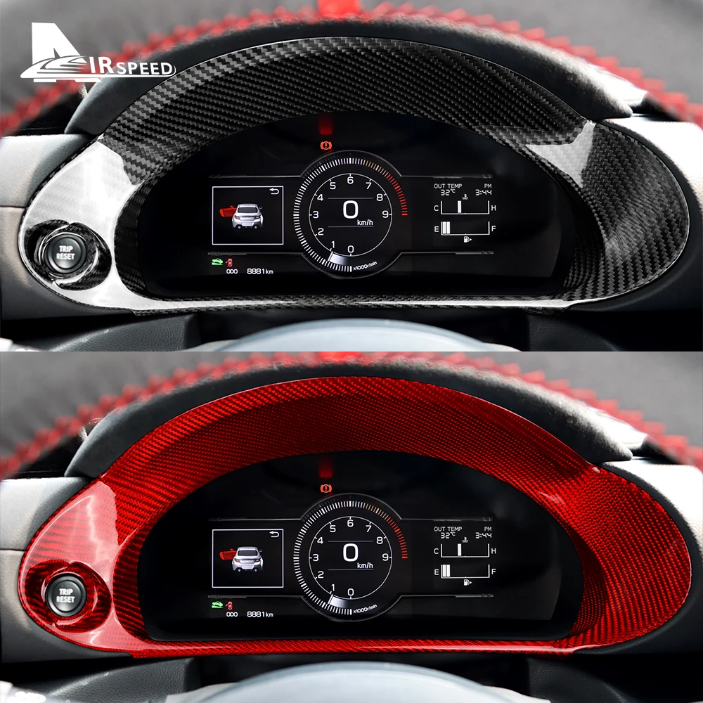 

1Pcs For Subaru BRZ Toyota GR86 (2021-2023) Real Hard Carbon Fiber Car Speedometer Dashboard Frame LHD Cover Decoration Sticker