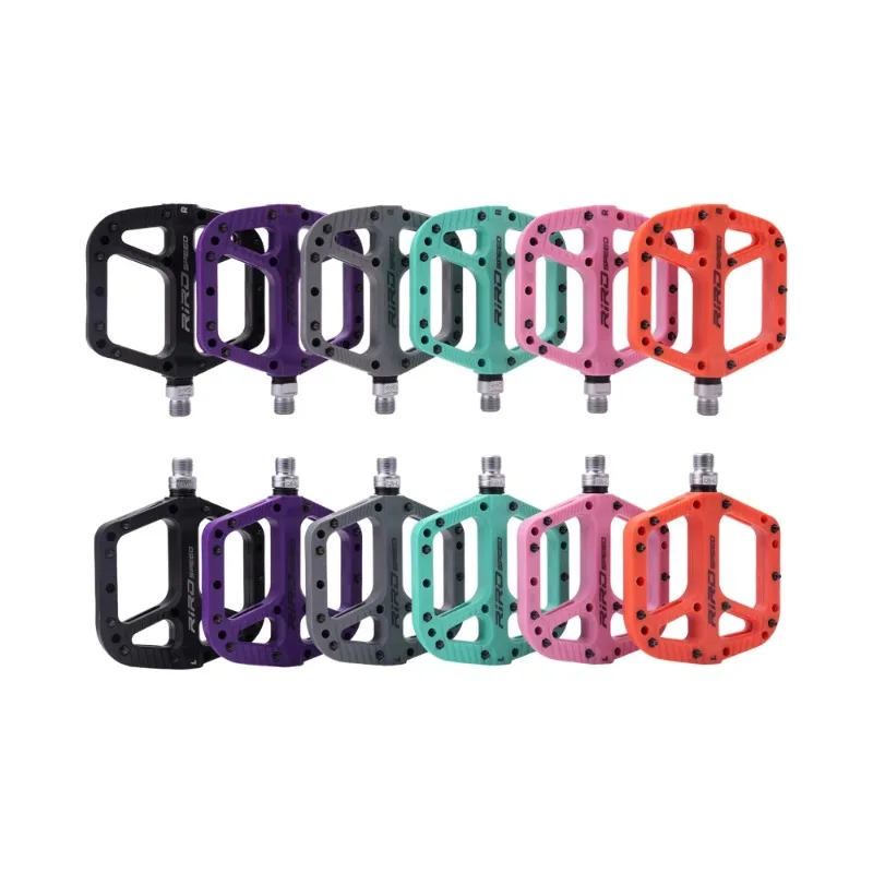 AliExpress NONE RIRO Nylon Bicycle Pedals Ultralight DU Sealed Bearings For MTB Road  bike Purple Orange Pink Grey Black mtb platform pedals