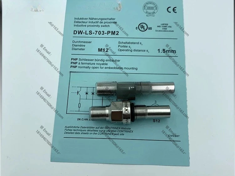 

1pcs All metal high-voltage resistant proximity switch DW-LS-703-PM2 plug-in PNP normally open inductive sensor