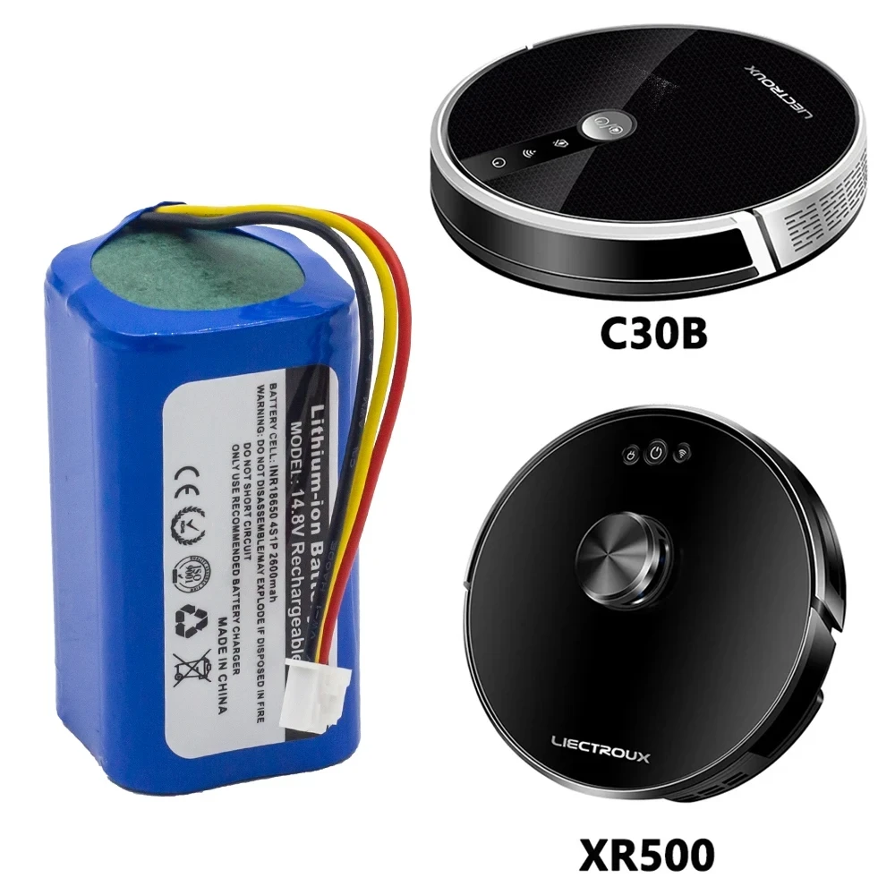 100%.Original(For C30B)Battery for.Lirctroux.C30B.Robot.Vacuum.Cleaner.14.4V. 6800mAh,/8800mAh/9900mAh/ lithium cell,