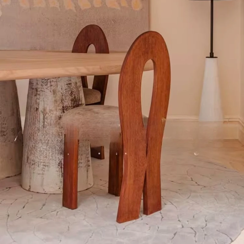 

Medieval mermaid chair French retro solid wood dining