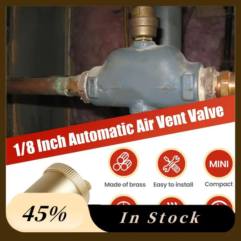 Válvula de liberación superior A60Z, purgador de aire, adaptador de conector de montaje de tubería de ventilación de purga de aire automática de 1/8 pulgadas
