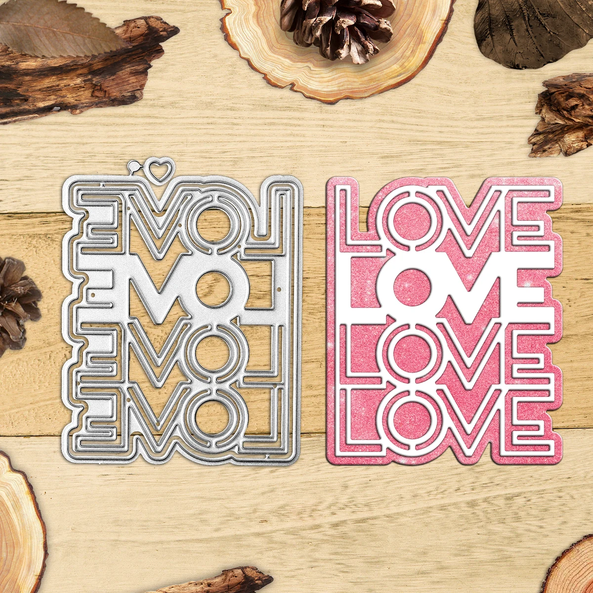 

MangoCraft Love Heart Cutting Dies DIY Scrapbooking Supplies Metal Cut Dies Knife Mold for Card Making Albums Crafts Decor