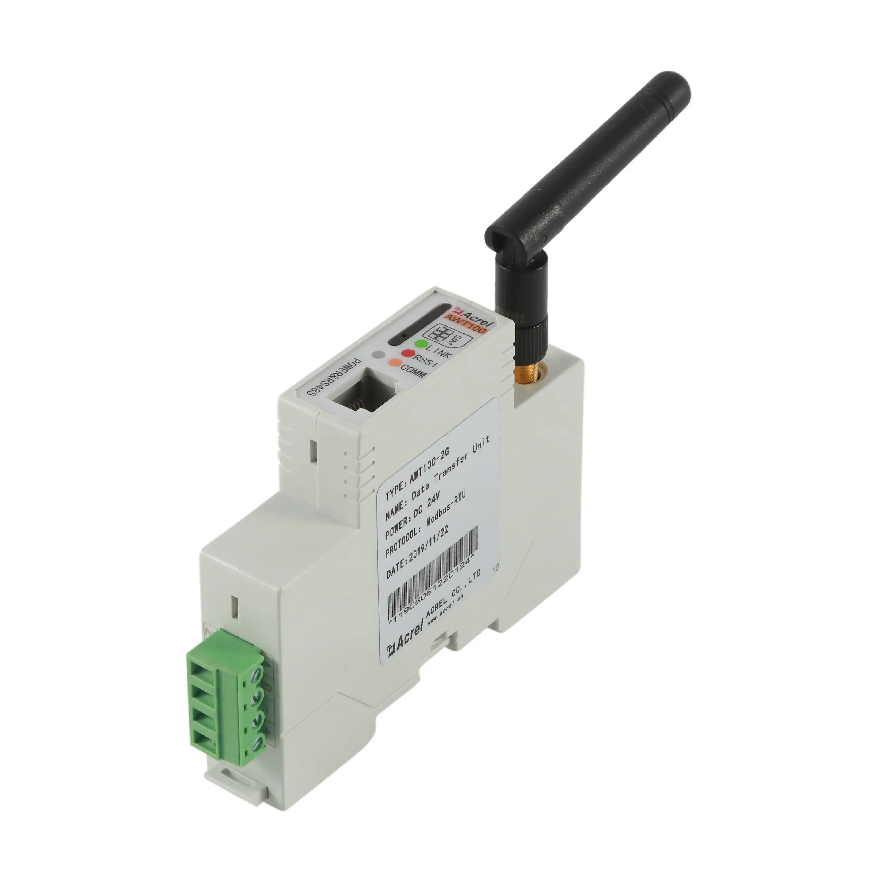 Imagem -04 - Terminal de Transferência de Dados de Gateway Inteligente Acrel Awt100 4g Wifi Lora Ethernet Lorawan Comunicação Rs485 Modbus-rtu