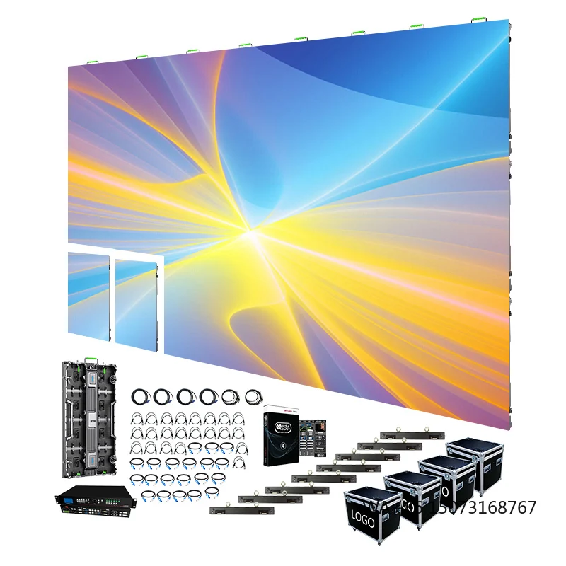 

8mx5m Outdoor Indoor Advertising Rental LED Display Screen P2.6 P2.9 P3.91 500x1000 Panel Stage Led Video Wall for Sport Events