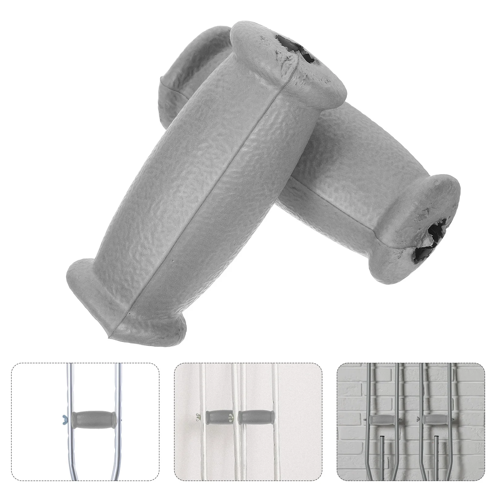 

Пара резиновых костылей, сменная ручка, серая, нескользящая для стандартных алюминиевых деревянных костылей, аксессуары