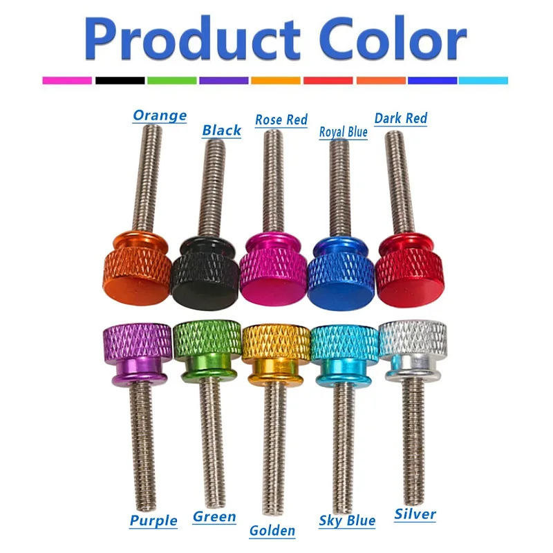 1Pcs M3 Aluminium Alloy Knurled Thumb Screws Stainless Steel Hand Grip Knob Bolts High Type Length 5mm~100mm