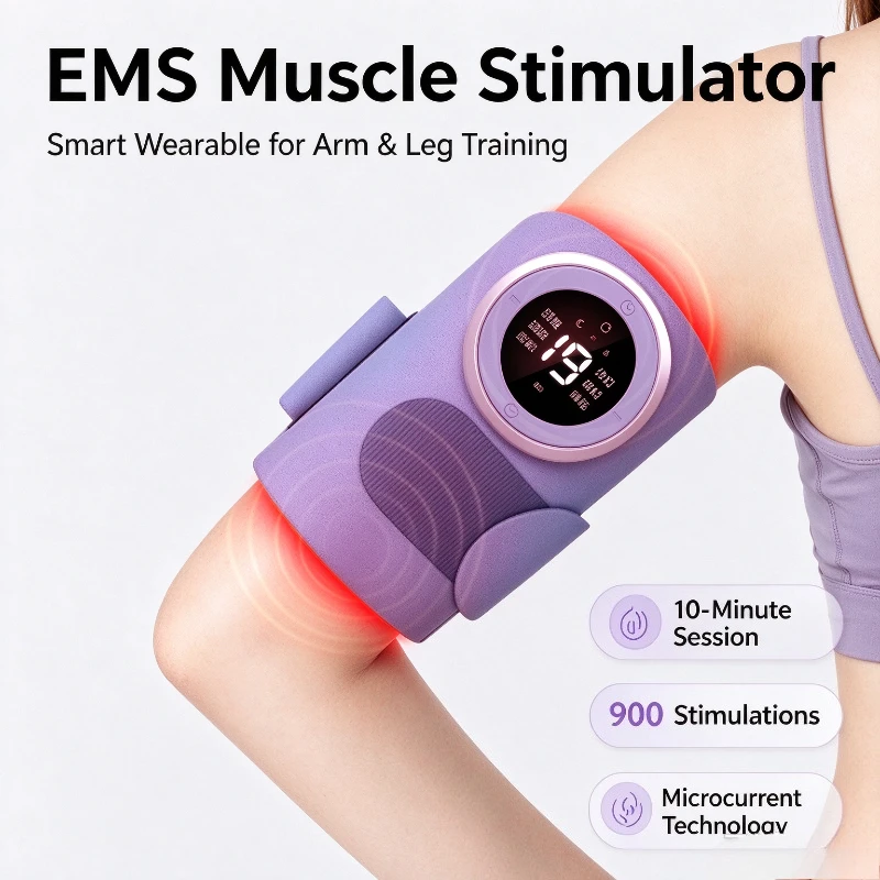 EMS Microcurrent Arm Slimming Device, Portable Vibration Swing Massager, Arm Fat Removal Shaper, Thigh and Upper Arm Shaper