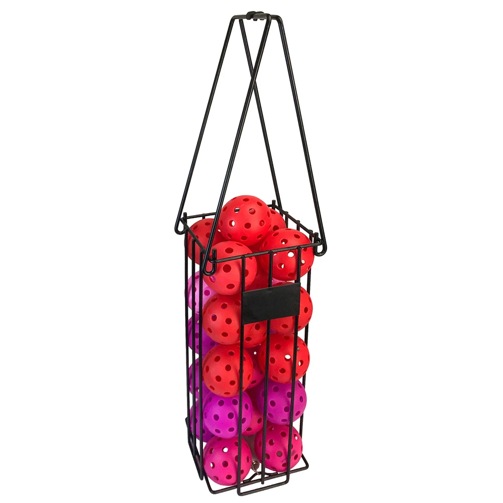 Tennis Ball Hopper Tennis Ball Picking Frame 25 Tennis Balls/15 Pickleball Capacity Stainless Steel for Picking Storage Ball