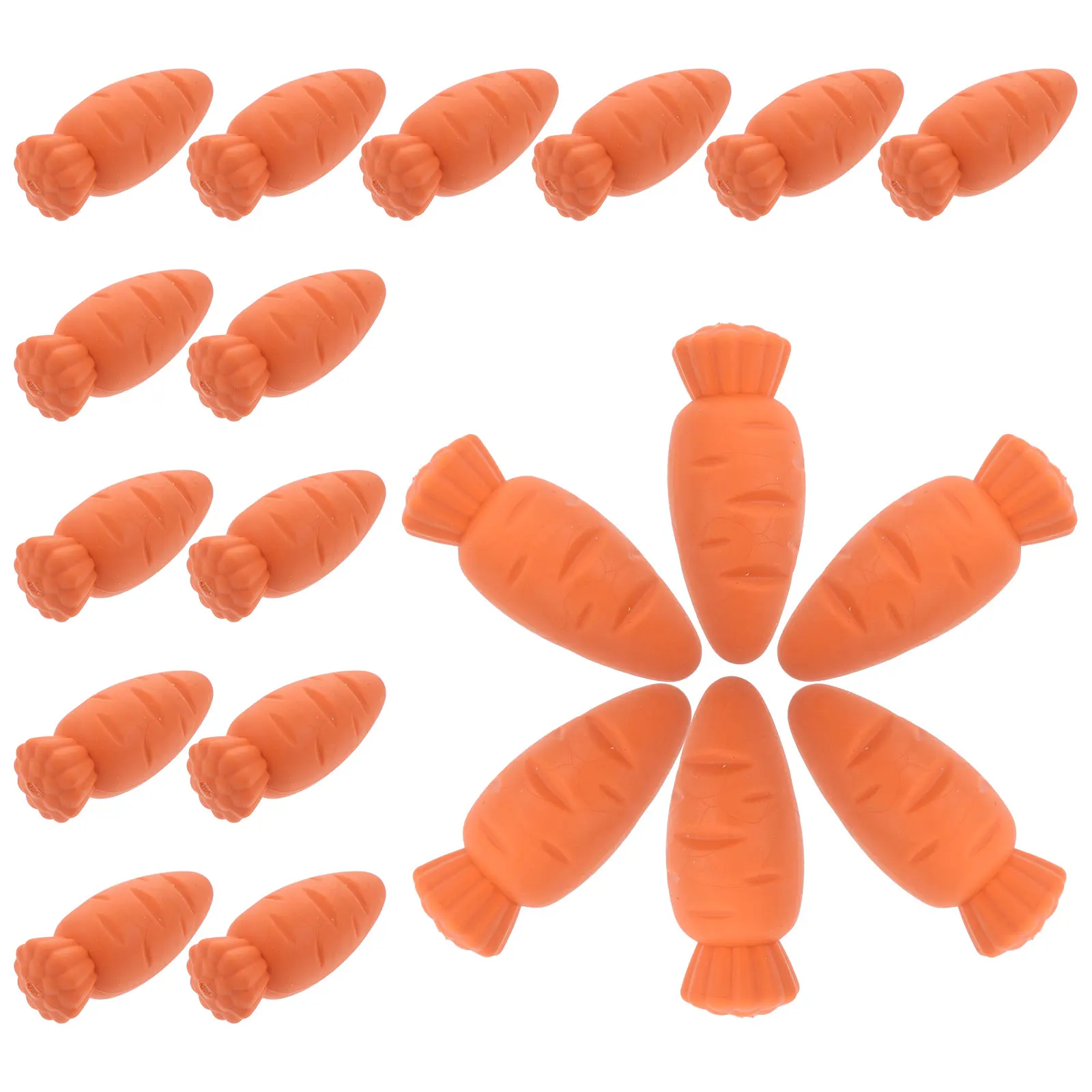 

20 Pcs Carrot Eraser Erasers for Kids Mini Fruit Prizes Classroom Oversized Child
