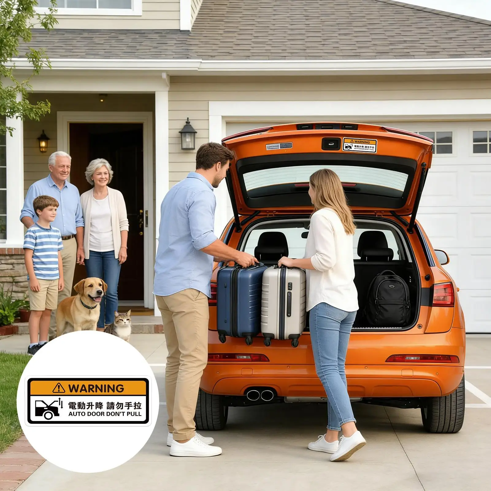 Door Decals For Car Car Tailgate Warning Supplies Trunk Tailgate Decals For Fleet Managers Drivers SUVs Parking Lot Garage Daily