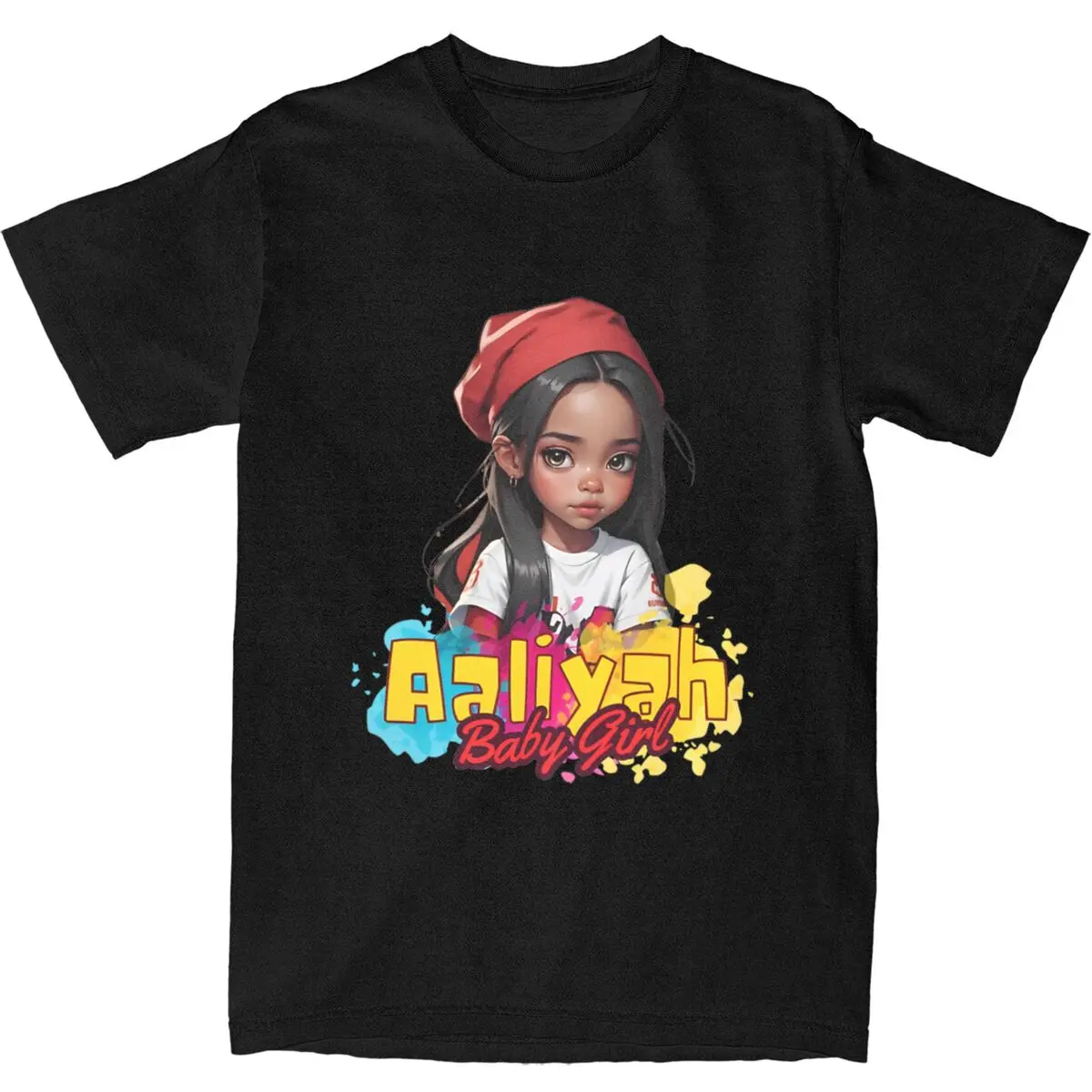 Couple T-Shirt Retro 90s Style T Shirts Popular Aaliyahs Baby Girl Summer Tees Vintage Pattern Cotton Clothes Birthday Gift