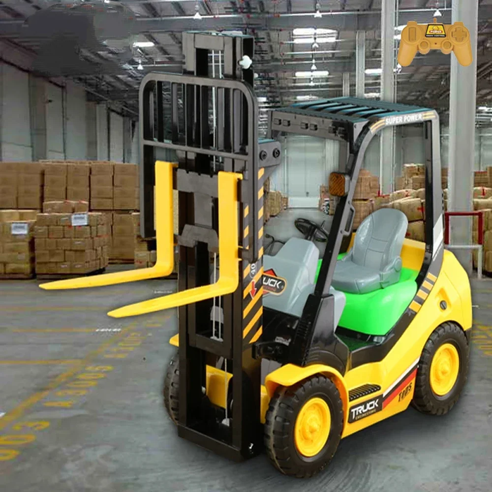 

2,4G RC Forlift Truck Car 4WD 6CH Радиоуправляемая вилка Лопата Грузовик Подъемные поддоны Инженерная модель автомобиля Электронные детские игрушки