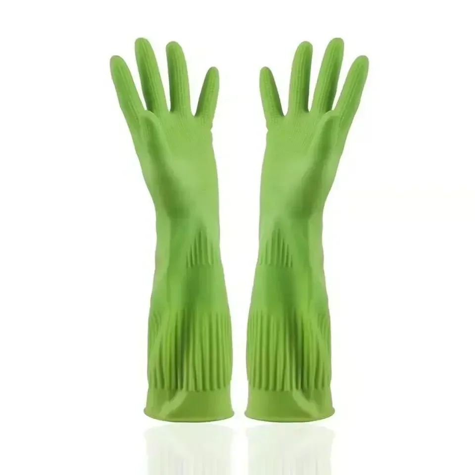 Kitchen Cleaning Latex Dish Washing Gloves Rubber Thickened And Lengthened Household Laundry Gloves