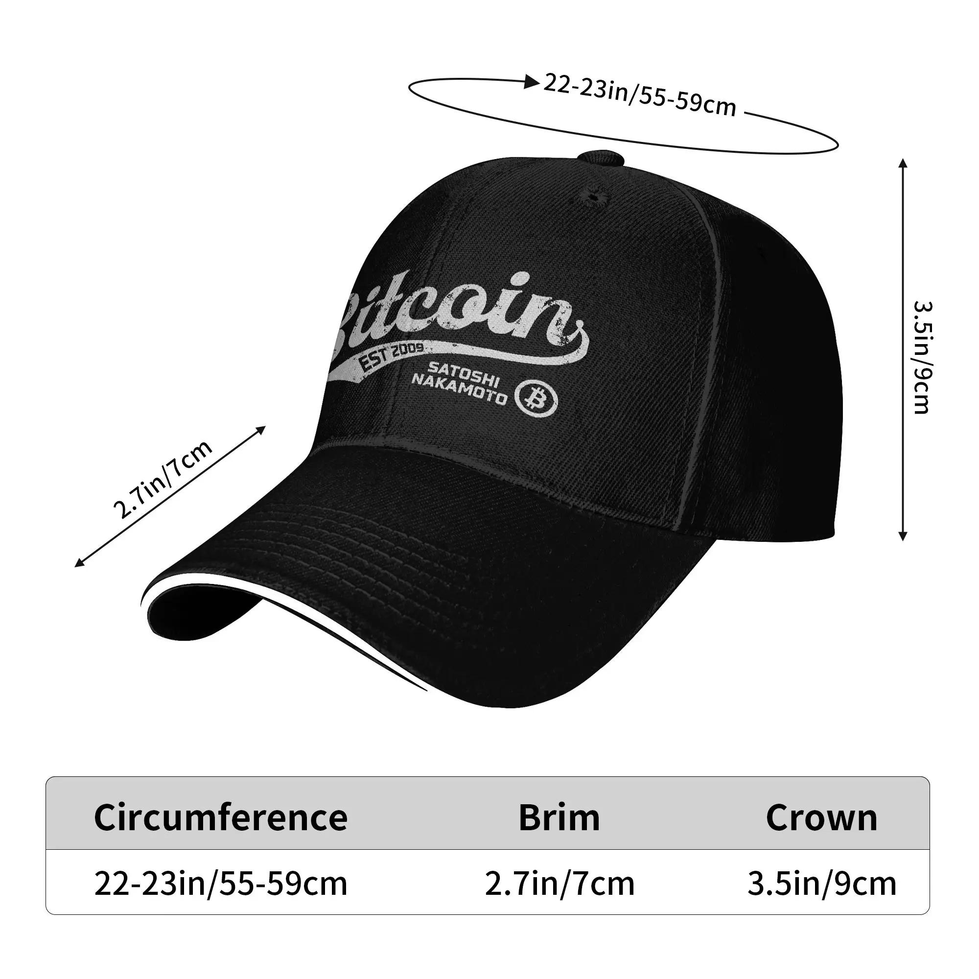 Bitcoin Logo BTC Crypto Currency Sun Baseball Cap  Summer Fitted Retro Trucker Hat For Men Women Hunting Camping Baseball Caps