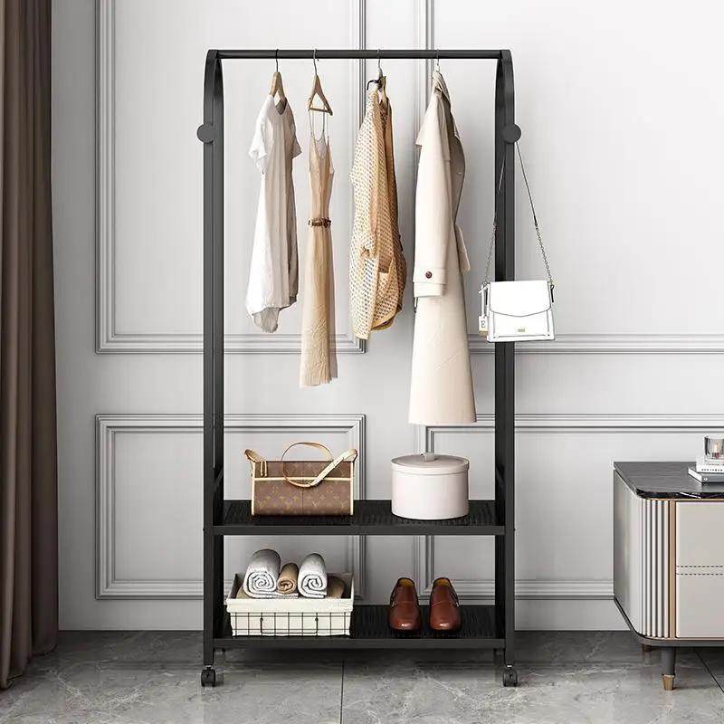 Benutzerdefinierte Nordic stand Schlafzimmer Mantel Rack Mobile Lagerung Rack Moderne Organizer Hause Licht Luxus Kleidung Rack