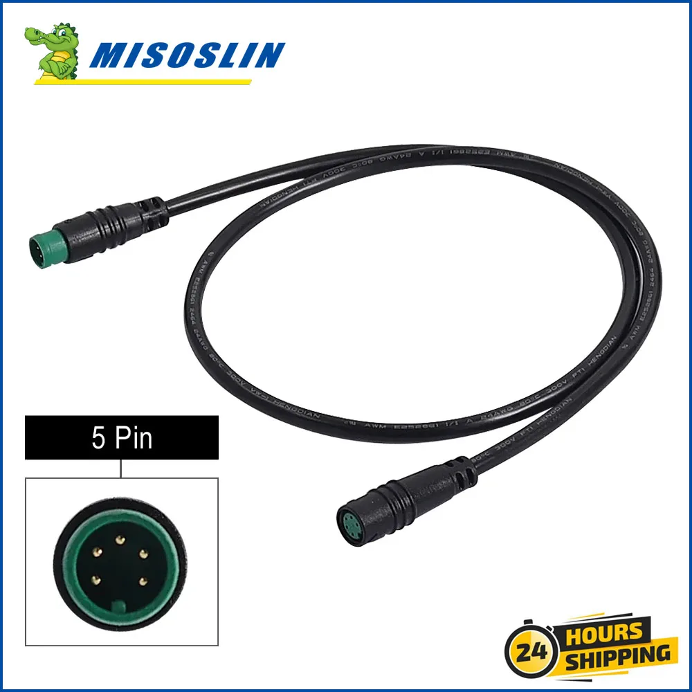 5Pin Male To Female M/F Extension Cable Mid Motor Extension Cable Waterproof  for Bafang Electric Bike Display Extension Cables