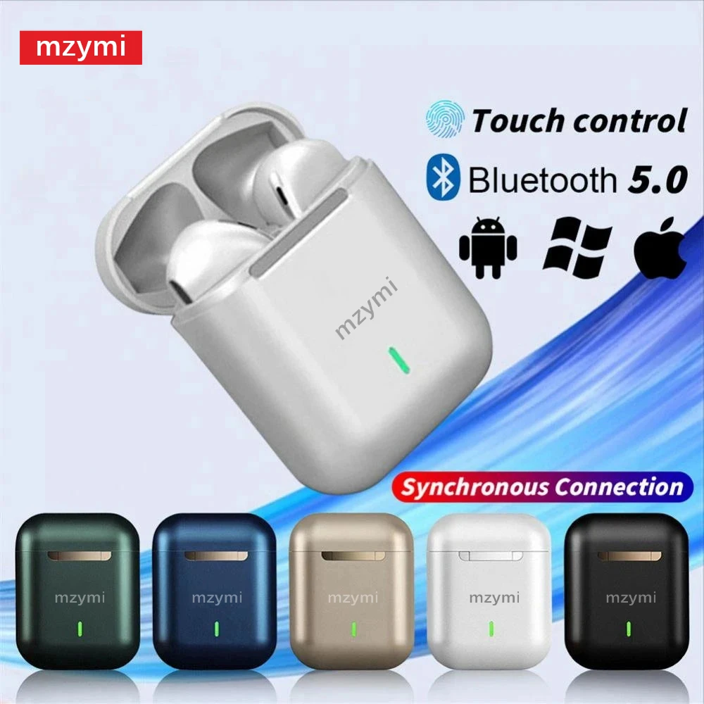 mzymi J18 True Wireless Earphone 9D Sound Bluetooth Headphone Waterproof Sports Headset Touch Control TWS Earbuds For XIAOMI