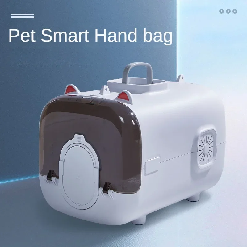 

Pet Traveling Bag Intelligent Cat Bag Suitcase Illuminated And Ventilated Large Aviation Pet Transport Box Large Space Pet Box