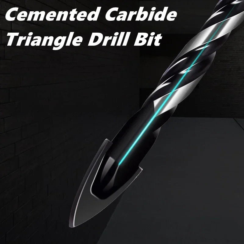 Multi-functional triangular drill bit 3-12mm diamond drill bit for ceramic, concrete, brick, glass, hole saw, and metal drilling