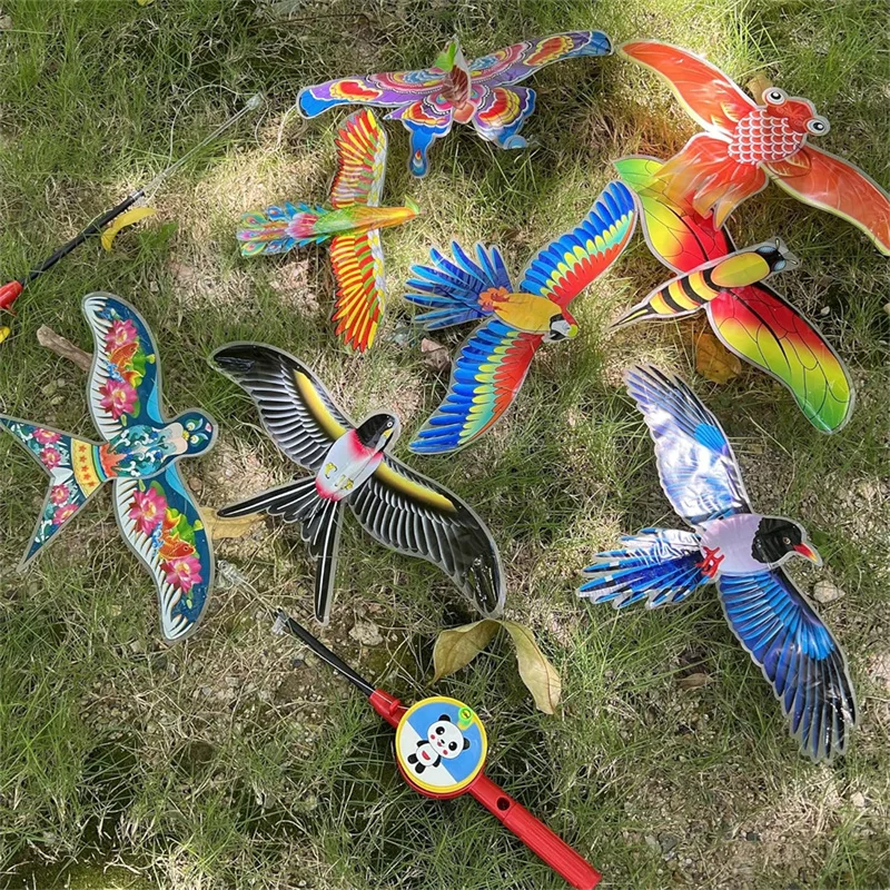 Mini Hengel Vlieger voor Kinderen Levendige Vlinder Zwaluw Papegaai Gemakkelijk te Vliegen Familie in de Lente Outdoor Fun Sport Speelgoed Vliegers