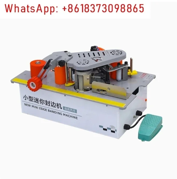 Mini Edge Banding Machine Woodworking Home Decoration Curved Straight Line Saw Bench Type Edge Banding Machine 220V 1200W 6-60mm