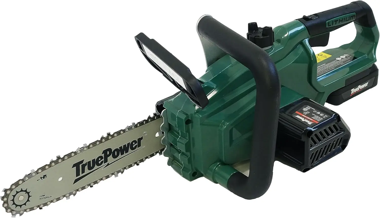 Truepower 20V Chainsaw 10"" Lithium Ion W/ 2.0Ah Battery & Fast Charger, 10-Inch Cordless Electric Battery Power Chainsaw,