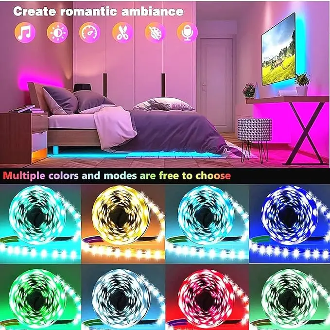 الذكية RGB 18 LED قطاع أضواء USB 5050 تويا واي فاي App التحكم مرنة غرفة مصباح ديكور الشريط يعمل مع أليكسا جوجل مساعد
