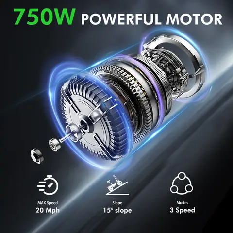 Bodywel T16pro 14-calowy składany rower elektryczny dla dorosłych, silnik 750W, rower elektryczny z podwójnymi hamulcami tarczowymi, rower elektryczny do dojazdów miejskich