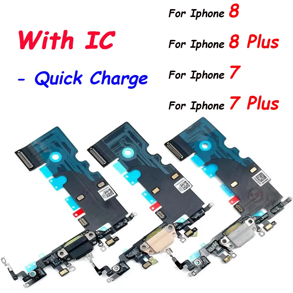 USB Charging Port Board Flex Cable Connector Parts For iPhone 7 7Plus 8G 8 Plus Microphone Module  Board